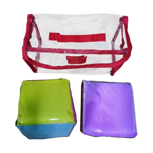 Amagogo 2Pcs Karte Slot Pädagogisches Würfel Lehrmittel Werfen Würfel PVC Tasche Würfel für Vorschule Aktivität von Amagogo