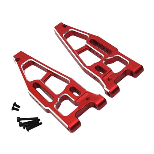 Amagogo 2X 1:8 RC Auto Upgrades Teil Front Lower Arme Ersatz Hohe Festigkeit Einfache Installation RC Auto Upgrade Teil Metall, Rot von Amagogo