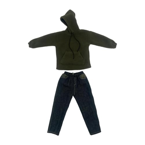 Amagogo 2X Fashion 1/6 Hoodies Und Jeans Miniaturkleidung für 12" Actionfiguren von Amagogo