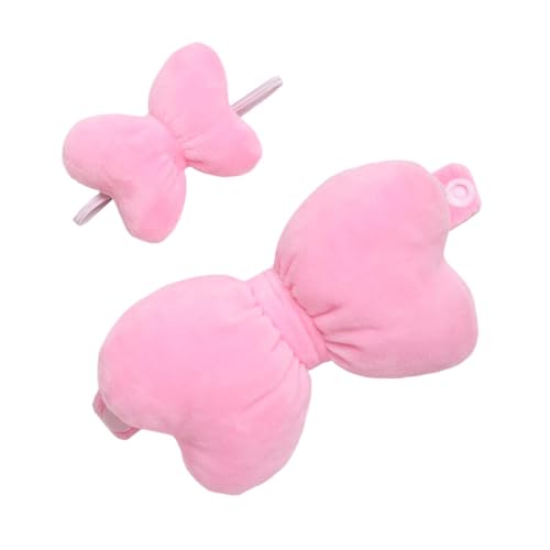 Amagogo 2X Modepuppen-Schleifenflügel mit Haarband, Kostüm-Accessoire, handgefertigte Kleidung für 15–17 cm große Puppen, Ankleiden, Neujahrsgeschenke, Rosa von Amagogo