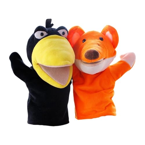 Amagogo 2pcs Tierhandpuppen Tierplüschspielzeug süße Bildungsgüter Taten Spielzeug Handpuppen für Showtheater Kleiner Jungen Mädchen von Amagogo