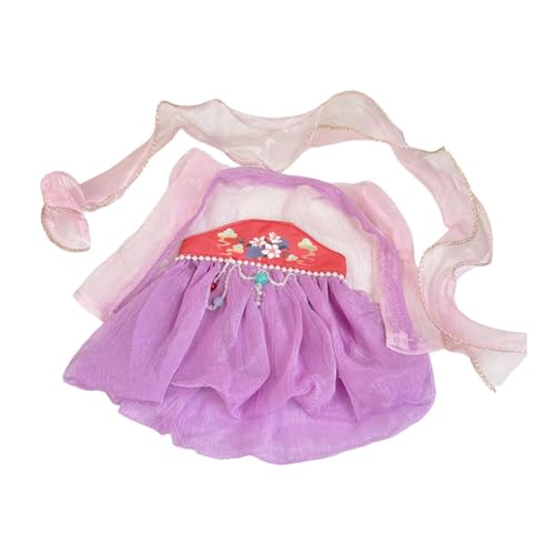 Amagogo 38cm Plüsch Puppe Kleidung Puppe Outifit Chinesischen Traditionellen Alten Kleid Mode Puppe Kleidung, Violett von Amagogo