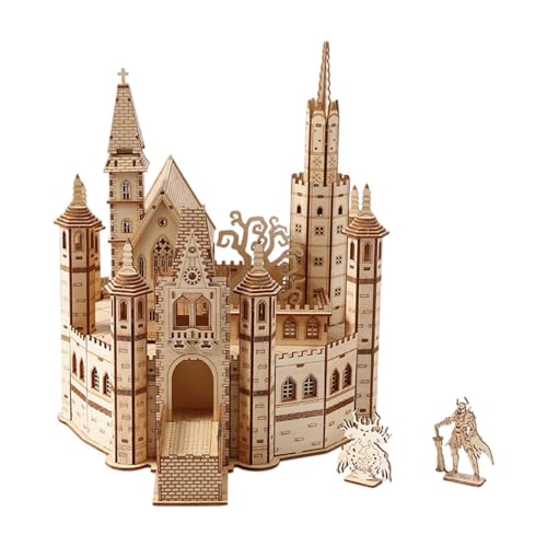 Amagogo 3D-Schloss-Puzzle aus Holz, DIY-Projekt, Handwerk, handgefertigt, Hobbys, Spielzeug, kreativer DIY-Bausatz, Schloss-Modellbausatz für Erwachsene und von Amagogo