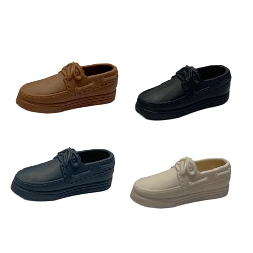 Amagogo 4 Stück Schuhe im Maßstab 1/6, handgefertigtes Spielzeug, Modemodell für 12-Zoll-Puppenmodell, männliches Figurenzubehör, C Amagogo 4 Stück Schuhe im Maßstab 1/6, handgefertigtes Spielzeug, Modemodell für 12-Zoll-Puppenmodell, männliches Figurenzubehör, C von Amagogo
