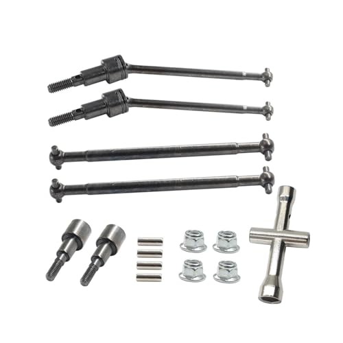 Amagogo 4-teiliges RC-Auto-Antriebswellenzubehör, Metall-Upgrade-Ersatz für 16101 16102 im Maßstab 1:16, RC-Auto-Ersatzteile, DIY-Modifikation von Amagogo