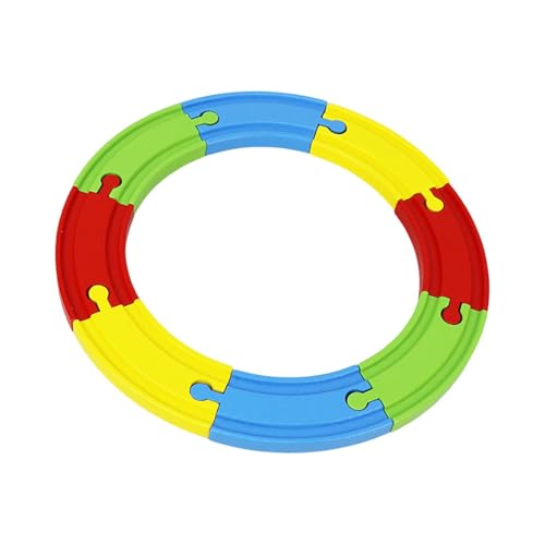 Amagogo 8-teiliges Holzeisenbahngleis, Gleiserweiterung, DIY Motorik, gebogenes Eisenbahngleis, Holzeisenbahnzubehör für Kinder, Jungen und Kinder, 25.6 cm von Amagogo