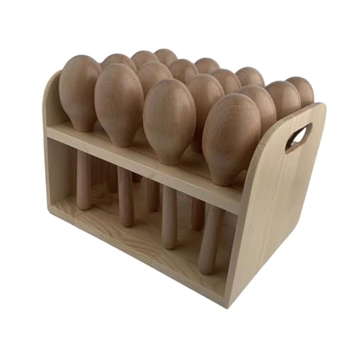 Amagogo 8X Maracas-Musikinstrument aus Holz mit klarem Klang, tragbare Handperkussion, handbemalte Maracas für Geburtstagsaufführungen von Amagogo