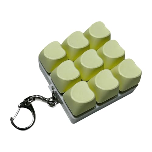 Amagogo 9-Tasten-Fidget-Spielzeug-Schlüsselbund, Dekompressionsknopf-Finger-Spielzeug, tragbare, vielseitige Knopf-Fidget-Geschenke, Gelb Amagogo 9-Tasten-Fidget-Spielzeug-Schlüsselbund, Dekompressionsknopf-Finger-Spielzeug, tragbare, vielseitige Knopf-Fidget-Geschenke, Gelb von Amagogo