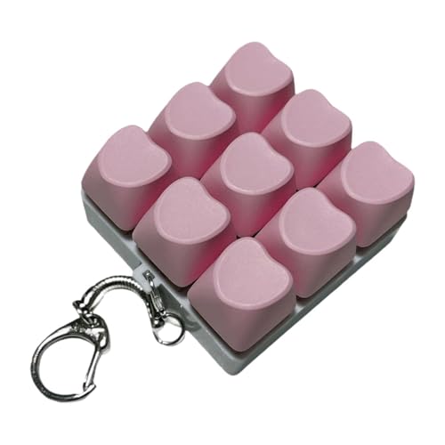 Amagogo 9-Tasten-Fidget-Spielzeug-Schlüsselbund, Dekompressionsknopf-Finger-Spielzeug, tragbare, vielseitige Knopf-Fidget-Geschenke, Rosa Amagogo 9-Tasten-Fidget-Spielzeug-Schlüsselbund, Dekompressionsknopf-Finger-Spielzeug, tragbare, vielseitige Knopf-Fidget-Geschenke, Rosa von Amagogo