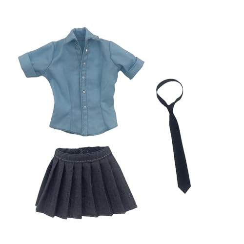 Amagogo Actionfiguren-Rock, Maßstab 1/6, Damenhemd, Ornament, Outfits, Modell, Puppenspielzeug, Kleidung, Puppenkrawatte für Club- und Heimaktivitäten, Blau Amagogo Actionfiguren-Rock, Maßstab 1/6, Damenhemd, Ornament, Outfits, Modell, Puppenspielzeug, Kleidung, Puppenkrawatte für Club- und Heimaktivitäten, Blau von Amagogo