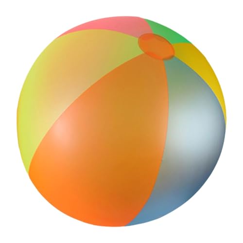 Amagogo Aufblasbarer Strandball Blasbarer Ball PVC Riesen Kinder Spielzeug Spielzeug Rainbow Beach Ball für Holiday Beach Gefälligkeiten, 100cm von Amagogo