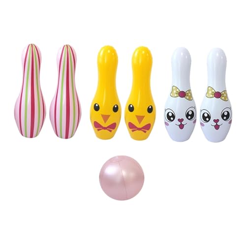 Amagogo Aufblasbares Bowling-Set für mit Ball, tragbares Bowling-Spielset für die Früherziehung, Indoor-Outdoor-Spiele für Aktivitätsveranstaltungen, Kaninchen Amagogo Aufblasbares Bowling-Set für mit Ball, tragbares Bowling-Spielset für die Früherziehung, Indoor-Outdoor-Spiele für Aktivitätsveranstaltungen, Kaninchen von Amagogo