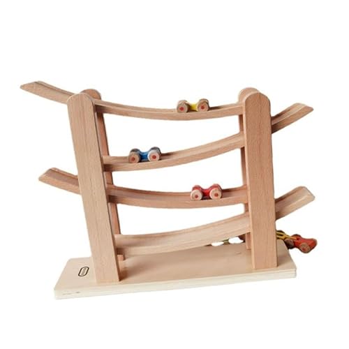 Amagogo Autorampe Spielzeug Montessori Spielzeug Rennauto Fahrzeuge Spielset Holzauto Spielzeug für den Kindergarten von Amagogo