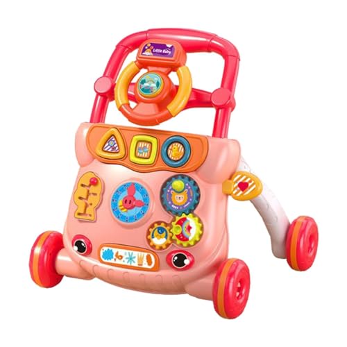 Amagogo Baby-Aktivitäts-Laufspielzeug, Musik-Lernspielzeug, Geschenk, Kinder, Gleitauto, Spielzeug, Lern- und Laufspielzeug, Baby, 6-12 Monate, Kleinkinder, Rot von Amagogo