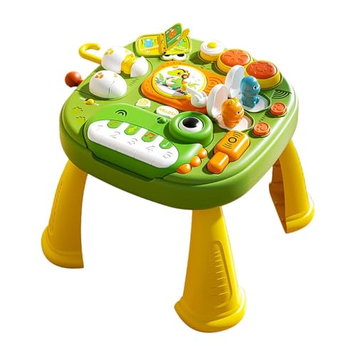 Amagogo Baby-Aktivitätstisch, musikalischer Lerntisch, Spielset mit Licht, Babyspielzeug, Spielzeug für Kinder im Alter von 1, 2, 3 und 4 Jahren von Amagogo