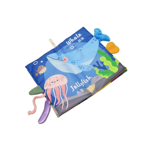 Amagogo Baby-Früherziehungsbuch, sensorisches Spielzeug, Geräuschpapier, interaktives Touch- und Babybuch zum Befüllen des Weihnachtsstrumpfs, Zweisprachig von Amagogo