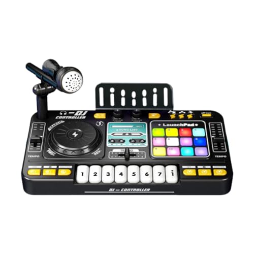 Amagogo Baby Musical DJ Set für Kinder Musikinstrumente Spielzeug Geschenk Elektronischer mit Mic DJ Party Mixer DJ Controller, mit Mikrofon von Amagogo