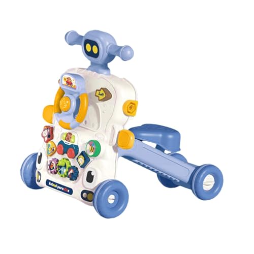 Amagogo Baby Walkers für Jungen Mädchen Lenkrad Spielzeug Frühes Lernen Push Spielzeug Geschenk Musik Spielzeug, 5 In1 Blau von Amagogo