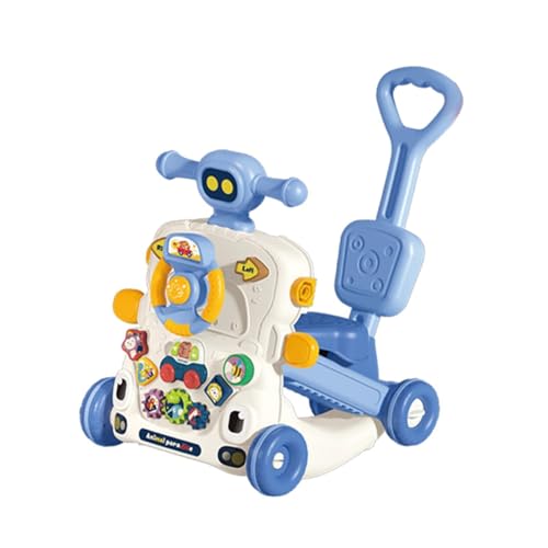 Amagogo Baby Walkers für Jungen Mädchen Lenkrad Spielzeug Frühes Lernen Push Spielzeug Geschenk Musik Spielzeug, 6 In1 Blau von Amagogo