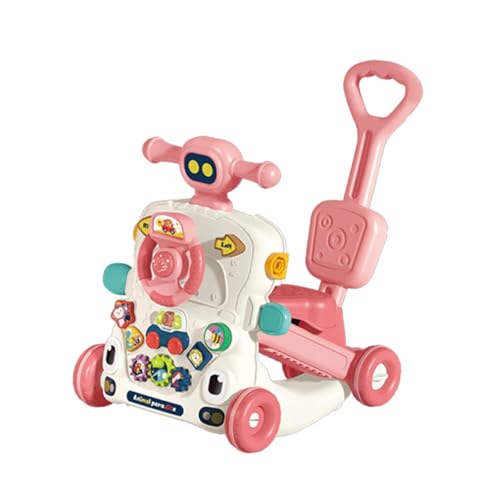 Amagogo Baby Walkers für Jungen Mädchen Lenkrad Spielzeug Frühes Lernen Push Spielzeug Geschenk Musik Spielzeug, 6 In1 Rosa von Amagogo