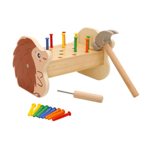 Amagogo Baby-Werkbank, Hämmern, Hammerspielzeug, Montessori-Spielzeug, Hämmerbank mit Stiften, Bildung, Vorschullernen, Geschenk für Kinder von Amagogo