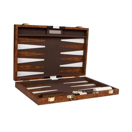 Amagogo Backgammon-Set, Brettspiel, Lernspielzeug, klassisches Backgammon-Spiel, Schreibtischspiel, Spielzeug für alle Niveaus, Erwachsene, Kinder, Profis von Amagogo