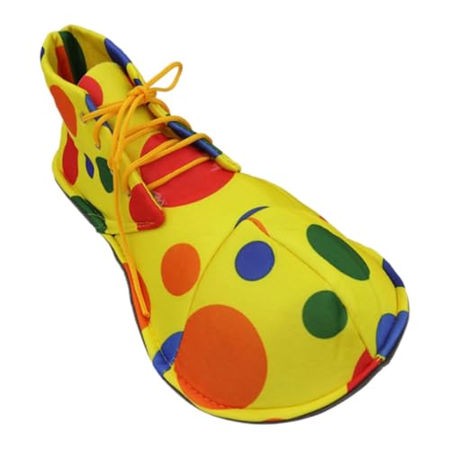 Amagogo Big Head Clown Schuhe Cosplay Schuhe Schuhbühne Performance TOPT Day Lustige Dress Up Requisiten Prom -Requisiten für Erwachsene Kinder Männer Frauen, Runde Punktmuster, Klein von Amagogo