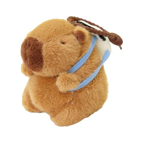 Amagogo Capybara-Plüschtier, Plüsch-Capybara-Puppe, Schlüsselanhänger, Plüschtier, Capybara-Plüschtier, Stofftier für Teenager, Jungen, Mädchen, Geschenke, Rucksack von Amagogo