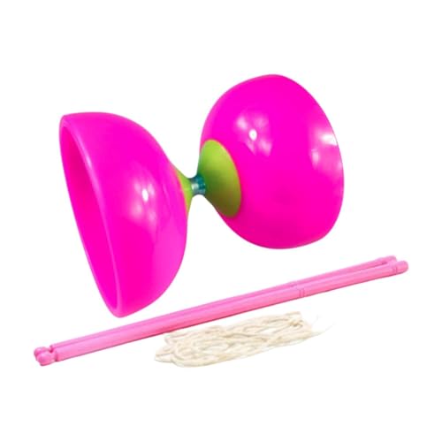 Amagogo Chinesisches Diabolo-Set, chinesisches Diabolo-Spielzeug-Set, leichtes Fitness- und leicht zu tragendes Yo-Yos-Jonglierspielzeug für Anfänger, Rosa von Amagogo