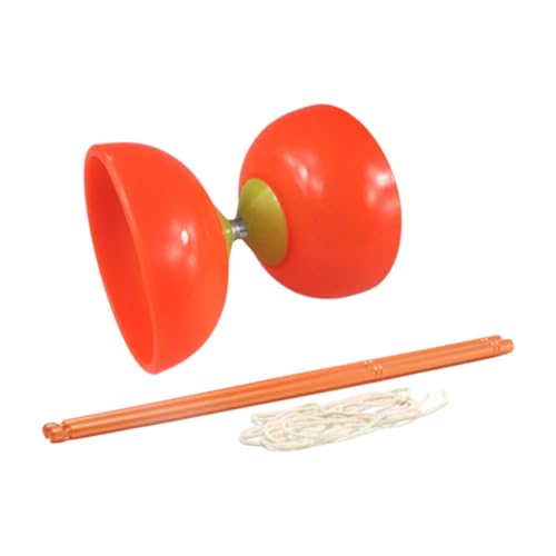 Amagogo Chinesisches Diabolo-Set, chinesisches Diabolo-Spielzeug-Set, leichtes Fitness- und leicht zu tragendes Yo-Yos-Jonglierspielzeug für Anfänger, Rot von Amagogo