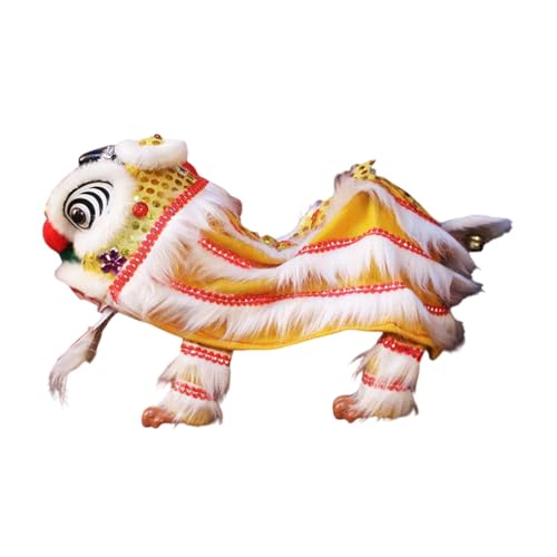 Amagogo Chinesisches Marionetten-Spielzeug, Schnur-Tanzpuppe, kreatives Souvenir, Robustes Kunsthandwerk, Frühlingsfest, chinesisches, Gelb Weiss von Amagogo