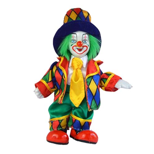 Amagogo Clownpuppe -Puppe Dekoration, handbemalte Figur, 19 cm, Kinderspielzeug für Valentinstag, Geburtstagsgeschenke, Halloween Amagogo Clownpuppe -Puppe Dekoration, handbemalte Figur, 19 cm, Kinderspielzeug für Valentinstag, Geburtstagsgeschenke, Halloween von Amagogo