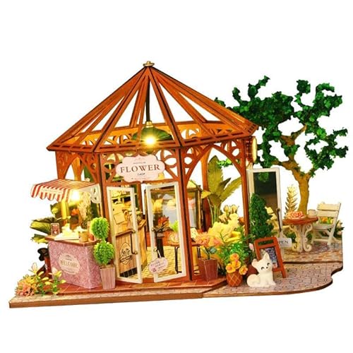 Amagogo DIY Miniatur-Puppenhaus-Bausätze, kleine Haus-Bausätze, DIY-Geschenk, Basteln, dekorativ mit Möbeln und Zubehör für Freunde der Familie von Amagogo