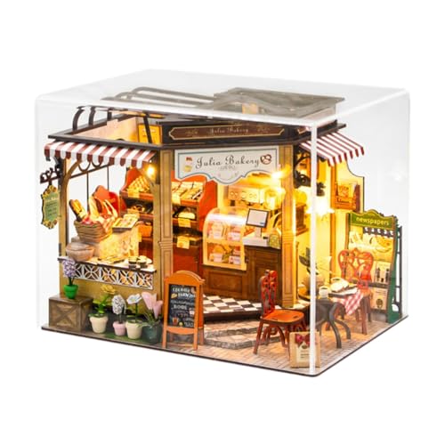 Amagogo DIY Miniatur-Puppenhaus aus Holz, 3D-Puzzles, Kunsthandwerk, Sammlerstücke, Display, Mini-handgefertigtes Hausmodell mit Zubehör für Jugendliche von Amagogo