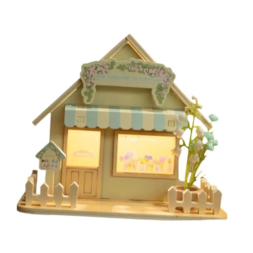 Amagogo DIY handgefertigte Holzhütte Puppenhaus handgefertigtes Spielzeug DIY Miniatur Puppenhaus mit Zubehör Erwachsene Miniatur Puppenhaus DIY Kits von Amagogo