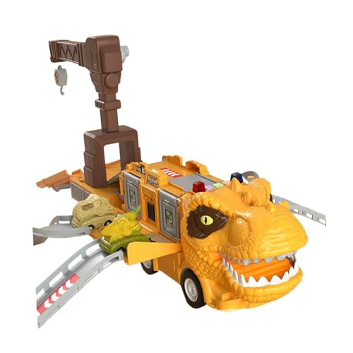 Amagogo Dinosaurier-LKW, Schiebeautos, Spielzeug, Autospur-Set, Kindergeschenke, Lernspielzeug, Variable Party-Vorräte, Transport-LKW, Style B von Amagogo