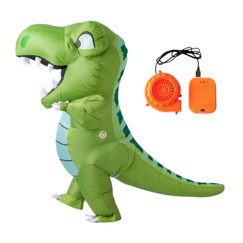 Amagogo Dinosaurier aufblasbares Kostüm -Outfit Ganzkörperanzug mit Halloween -Kostüm mit Gebläse, für Erwachsene von Amagogo