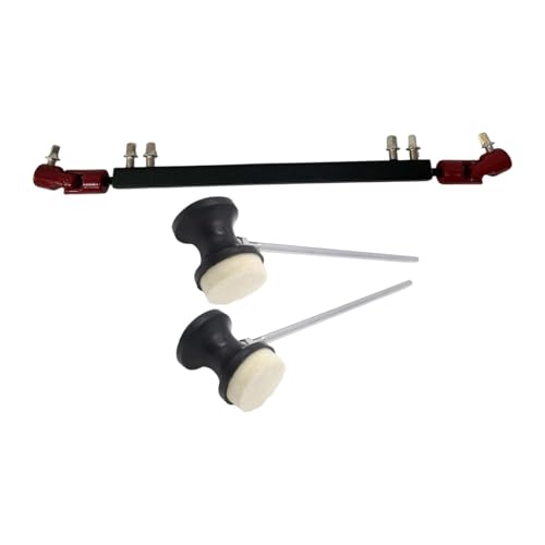 Amagogo Doppel Bass Drum Pedal Antriebswelle, Antriebswelle Pleuel, mit Schlägel Praktisch, Schwarz Roter Schaft Amagogo Doppel Bass Drum Pedal Antriebswelle, Antriebswelle Pleuel, mit Schlägel Praktisch, Schwarz Roter Schaft von Amagogo
