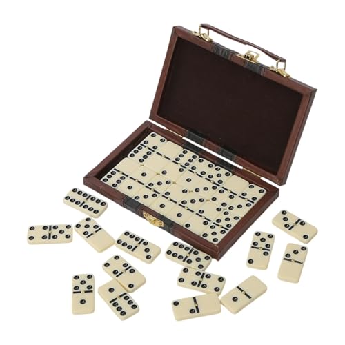 Amagogo Double Six Dominos Set Classic Tiles -Spiel mit Carry -Case Dominoes Brettspiel Tischspiel für Camping Holiday Indoor Girls von Amagogo