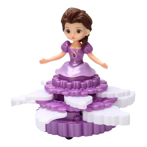 Amagogo Elektrisches Musikspielzeug für Mädchen, singende Prinzessinnenpuppe, Partygeschenke, 360°-Figur, Babypuppe, Mädchen, Geschenk für Kinder, Mädchen, LILA von Amagogo