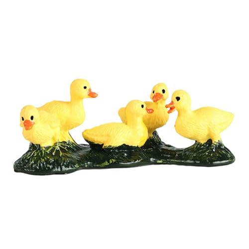 Amagogo Enten Actionfigur, Miniaturspielzeug für Kinder, Lernspiel, Gelb von Amagogo