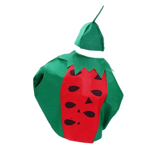 Amagogo Erwachsene Obst Kostüm Outfit mit Kopfbedeckung für Männer Frauen Lustige Dress Up Essen Cosplay Kostüme Requisiten für Motto-Party Festival, Wassermelone von Amagogo