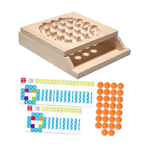 Amagogo Farbe Passende Slide Puzzle Brettspiel Focus Frühe Bildung Spielzeug Holz Perlen Labyrinth Spiel für Kind Geschenk von Amagogo