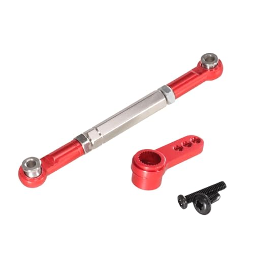 Amagogo Fernbedienung Auto Teile Metall Servo Stange Arm Universal Tragbare Stabile Multifunktionale Einfach zu Bedienen RC Auto Teile Zubehör, Rot von Amagogo