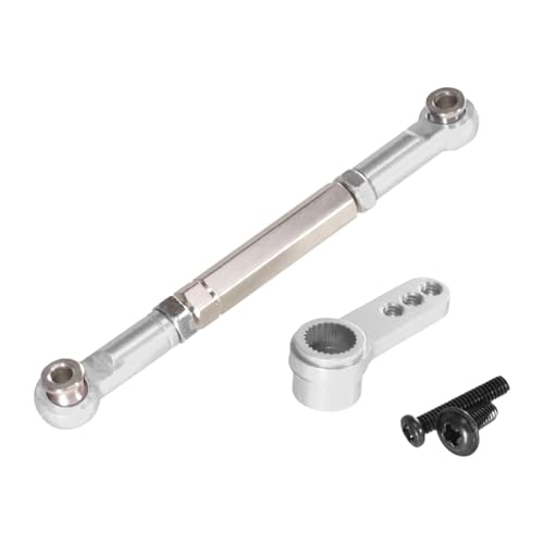 Amagogo Fernbedienung Auto Teile Metall Servo Stange Arm Universal Tragbare Stabile Multifunktionale Einfach zu Bedienen RC Auto Teile Zubehör, Silber von Amagogo