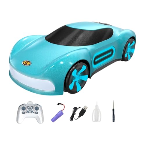 Amagogo Ferngesteuertes Auto, RC-Modellauto, kreativ, Sammlung, RC-Rennauto-Spielzeug mit Lichtern und Spray für Kinder, Autoliebhaber, Blaue Fernbedienung von Amagogo