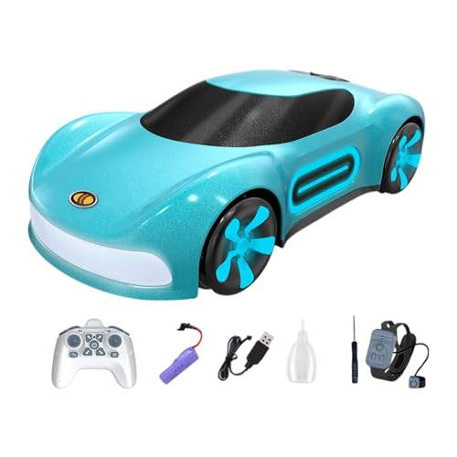 Amagogo Ferngesteuertes Auto, RC-Modellauto, kreativ, Sammlung, RC-Rennauto-Spielzeug mit Lichtern und Spray für Kinder, Autoliebhaber, Blaue Fernuhr von Amagogo