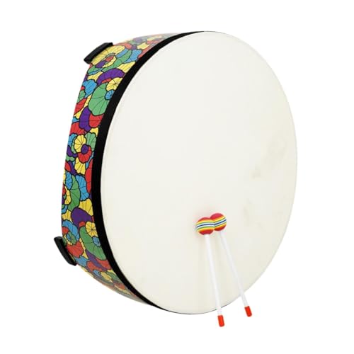 Amagogo Floor Tom Drum Children Drum Wood 22.05inch Musical Drum mit Trommelstöcken für Babykonzertpartys Musikinstrumententanz von Amagogo