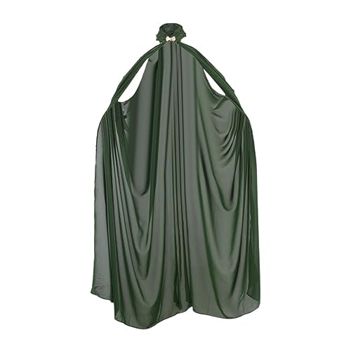 Amagogo Frauen Chiffon Hals Umhang Cape ohne Kapuze anmutig weich und dünn vielseitige Accessoires 142cm Prinzessin Kostüm für Hochzeitskleider, grün von Amagogo