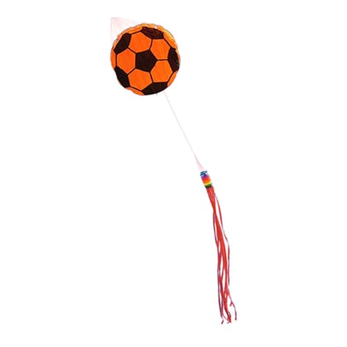 Amagogo Fußballball Kite Großgröße Aktivität leicht zu fliegen 1,5 m Fliege Spielzeug Freizeitsport für Garten Kinder Reisen Rasenkinder Erwachsene, Orange von Amagogo